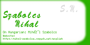 szabolcs mihal business card